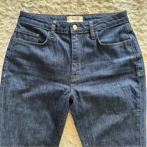 Triarchy High-Rise Straight Leg Jeans Dark Wash Size 28 EUC - Picture 4 of 8